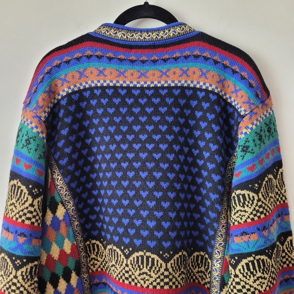 Vrikke of Norway Irene Haugland Zahl Designed Scandinavian Wool Cardigan XL - Picture 6 of 16